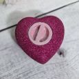 Pink Glitter Heart Urn For Ashes with Stand