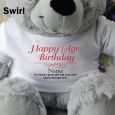 Personalised 18th Birthday Teddy Bear - Grey