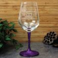 Maid Of Honour Engraved Personalised Wine Glass 450ml