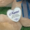 Baby memorial Keepsake Bear with Heart Cream / Blue 40cm