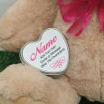 Personalised Keepsake Bear with Heart Cream / Pink 40cm