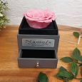 Eternal Pink Rose Personalised Jewellery Gift Box