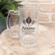 Football Coach Personalised Glass Beer Stein