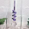 Naming Day Candle Holder with Purple Suncatcher