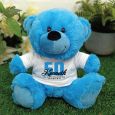 Personalised 50th Birthday Teddy Bear Plush Blue