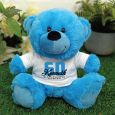 Personalised 60th Birthday Teddy Bear Plush Blue