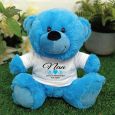Nana Personalised Teddy Bear Bright Blue