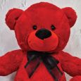 1st Birthday Bear 40cm Red with Black Ribbon