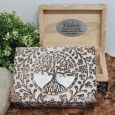 Personalised Tree Of Life Boho Carved Wooden Box
