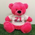 21st Birthday Personalised Bear with T-Shirt - Hot Pink 40cm