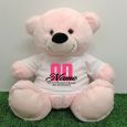 50th Birthday Personalised Bear with T-Shirt - Light Pink 40cm