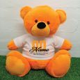 70th Birthday Personalised Bear with T-Shirt - Orange 40cm