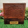 Aunt Carved Mandala Wood Trinket Box