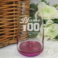 60th Birthday Engraved Personalised Glass Tumbler (M)