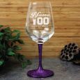 40th Birthday Engraved Personalised Wine Glass 450ml (M)
