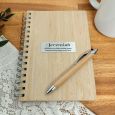 80th Birthday Bamboo Notepad and Pen
