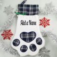 Personalised Pet Christmas Stocking- Blue Plaid