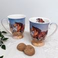 Birthday Mug Set in Personalised Heart Box - Horse