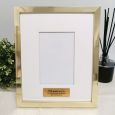 90th Birthday Personalised Photo Frame Gold