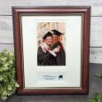 Classic Wood Graduation Photo Frame with Personal Message