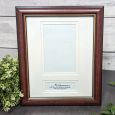 Classic Wood Christening Photo Frame with Personal Message