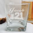 21st Birthday Engraved Personalised Scotch Spirit Glass (M)
