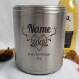 18th Birthday Engraved Silver Stubby Can Cooler Female Designs