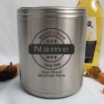 Dad Engraved Silver Stubby Can Cooler Personalised