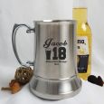 18th Birthday Engraved Personalised Stainless Beer Stein Glass (M)