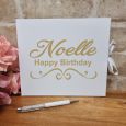 Personalised Birthday Guest Book & Pen