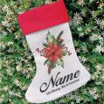 Personalised Christmas Stocking - Poinsettia