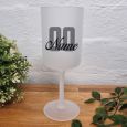 Birthday Frosted Wine Glass Goblet