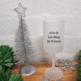 Christmas Frosted Wine Glass Goblet Bell Wreath