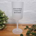80th Birthday Frosted Wine Glass Goblet