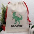 Personalised Christmas Sack 35cm  - Dinosaur
