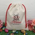 Personalised Easter Sack Hunt Bag 30cm  - Hipster Bunny