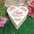 Mum Wooden Heart Gift Box - Vintage Rose