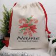 Personalised Christmas Sack 35cm - Candy Cane