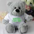 Love You Naughty Valentines Day Bear - Grey