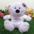 1st Mothers Day Personalised Bear - Lavender