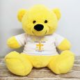 Christening Personalised T-Shirt Bear 40cm Yellow