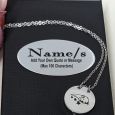 Dog Memorial Urn Cremation jewellery in Personalised Box