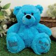 Personalised Message Bear 30cm Bright Blue