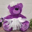 1st Birthday Princess Teddy Bear 40cm -Purple