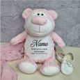 Pink Bear Cubbie Personalised Plush