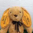 1st Easter Rabbit Bunny Plush Black Bow - 40cm Caramel