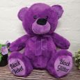 1st Birthday Teddy Bear 40cm Purple Plush