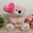 Personalised Baby Girl Bear With Balloon