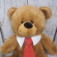 Brown Grandpa Bear with Red Tie 30cm