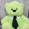 Lime Dad Bear with Black Tie 30cm